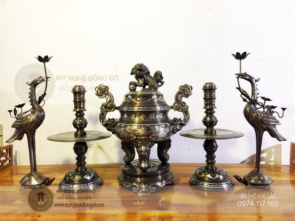 Bộ đỉnh đồng ngũ sắc